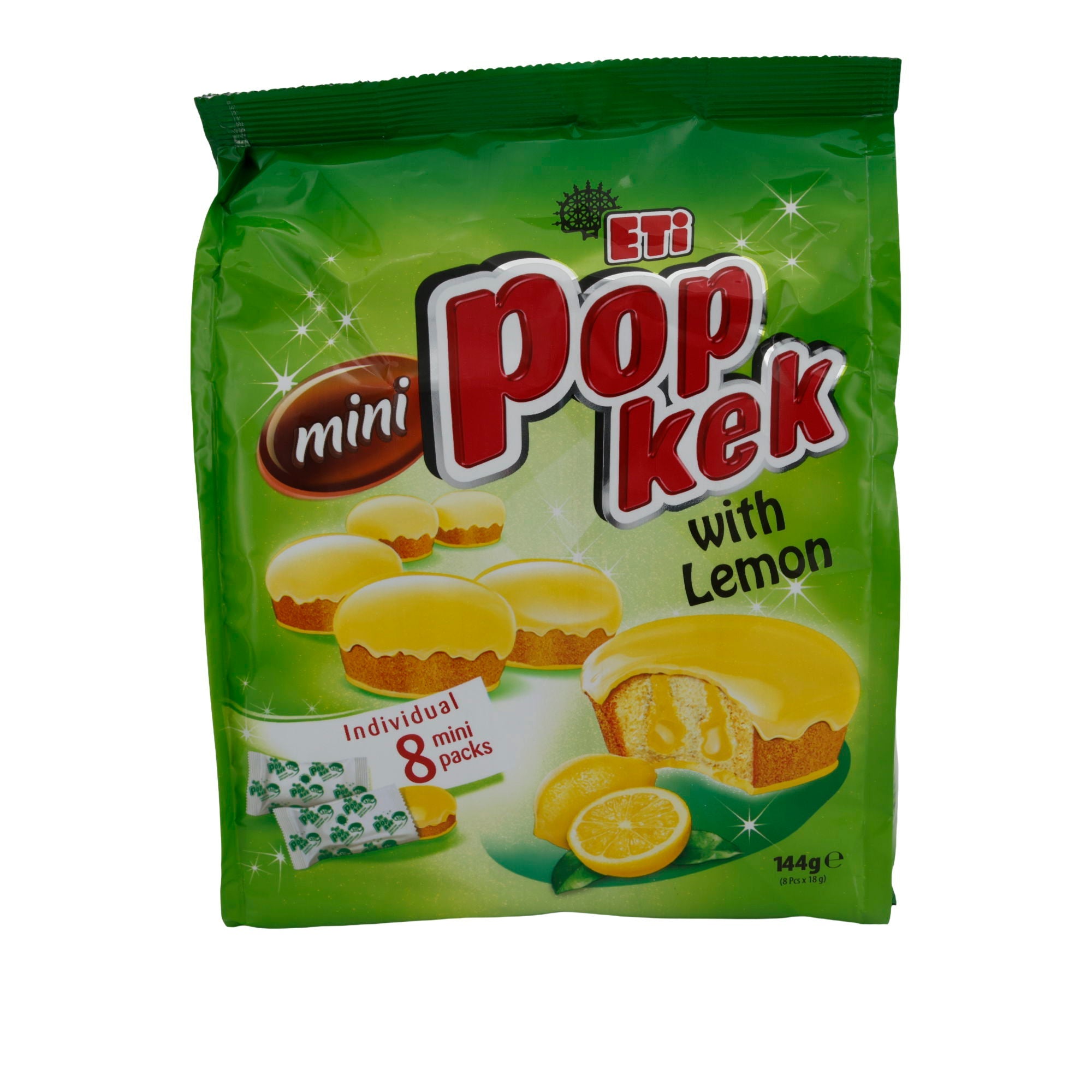 Mini-Kuchen ETI Mini Popkek | Gebäck | mit Zitronengeschmack | 8 x 18 g ETI